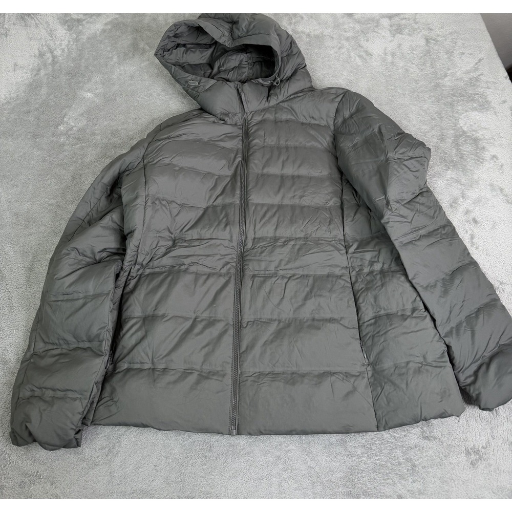 Uniqlo Ultra Light Down Parka Jacket Women's Size Large Gray